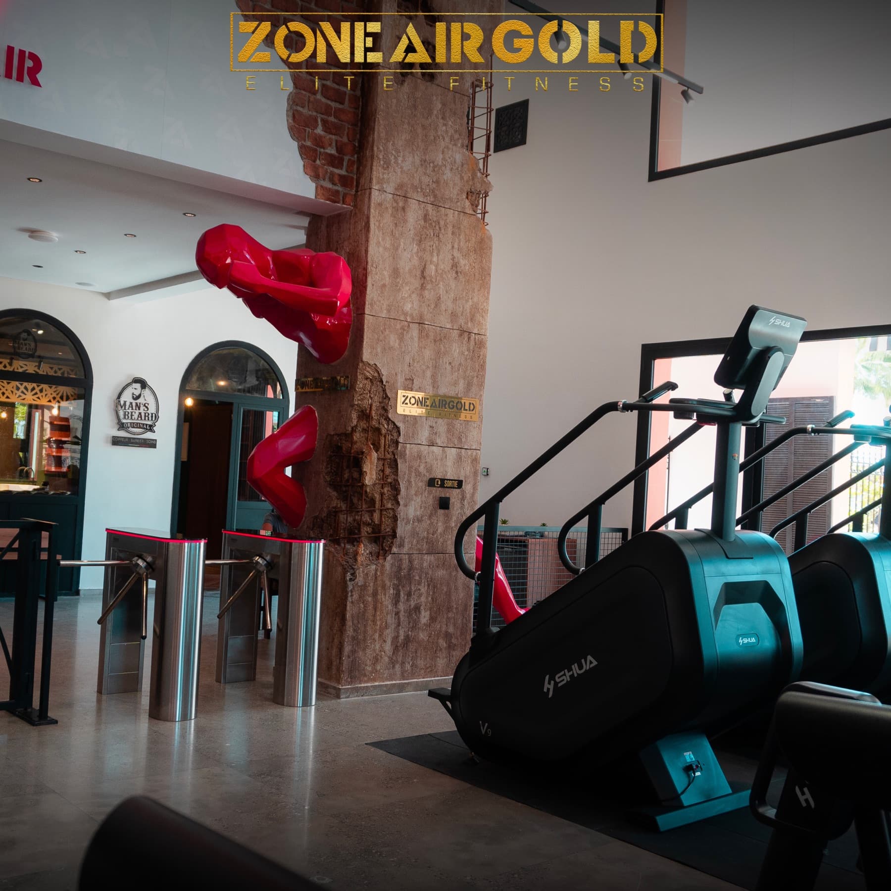 Entrée du club et sac de frappe Zone Air Gold