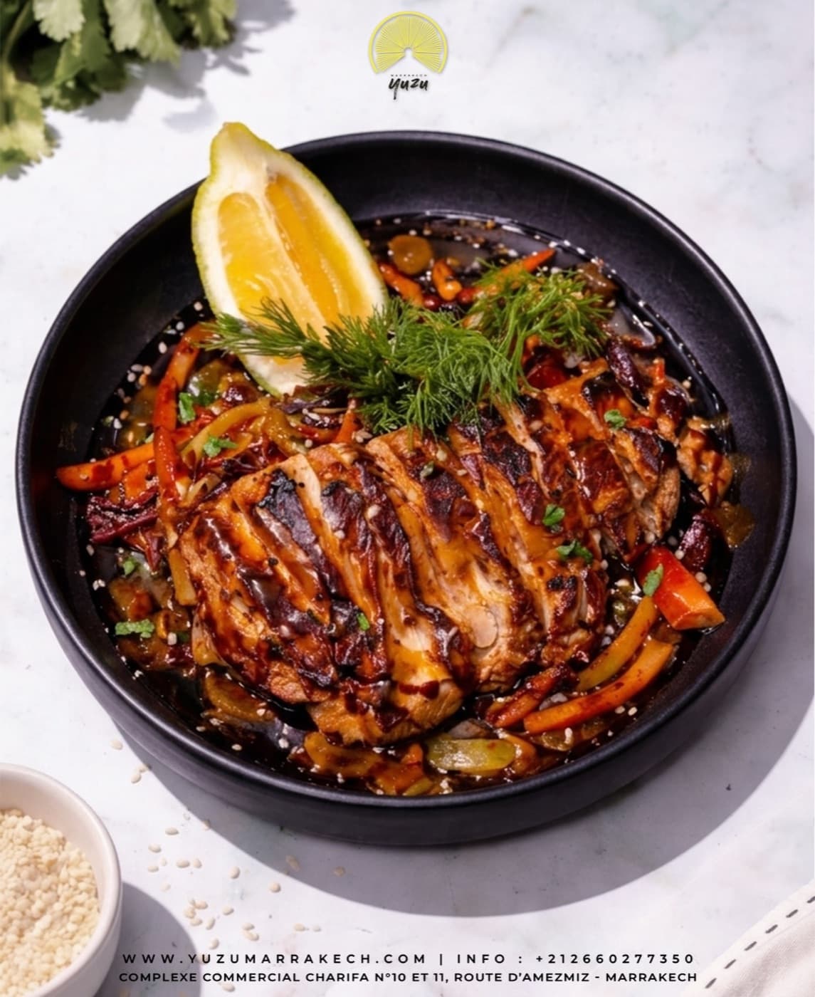 Plat healthy du café YUZU